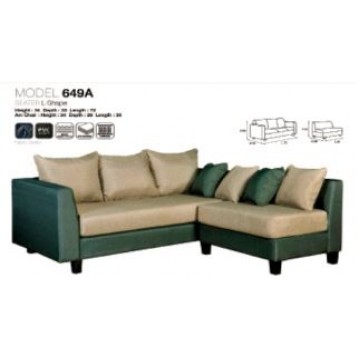 3 Seater + Stool Fabric Sofa FSF1071B (4 Colours)